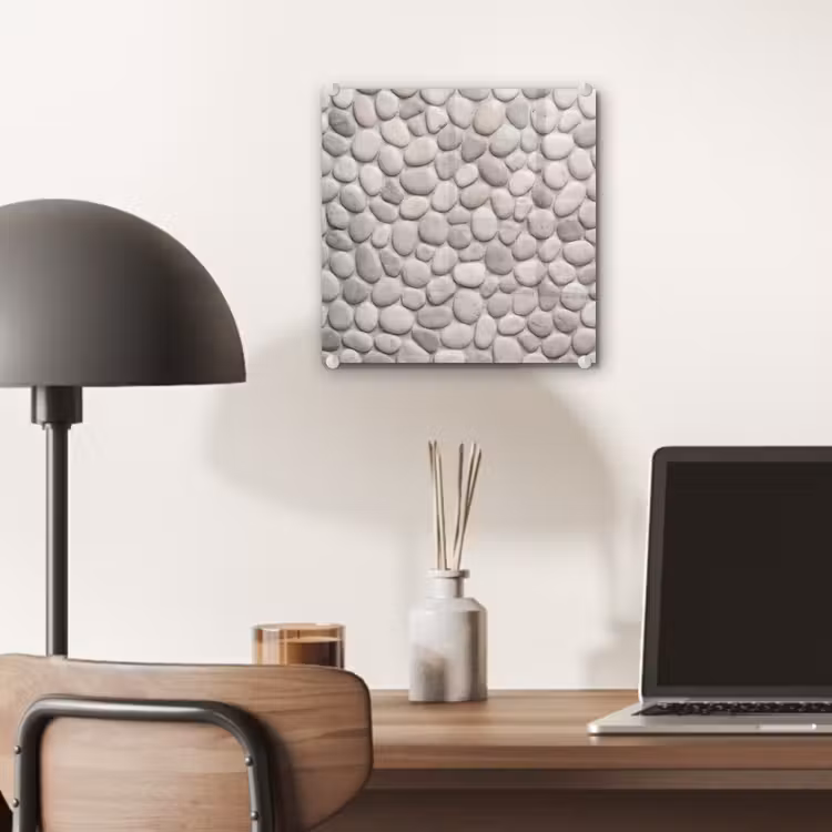 Steen - Kiezel - Natuur - Minimalistisch - Beige plexiglas 5mm klein -sfeer6