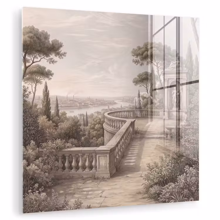 Terras - Stad - Uitzicht - Rivier plexiglas 5mm klein -zzzproduct_nieuw