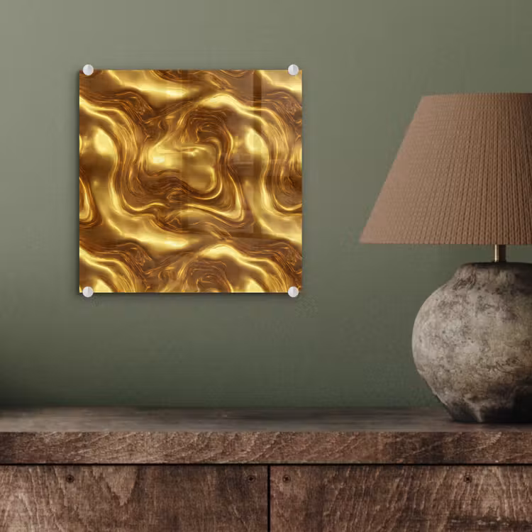 Textuur - Vloeibaar - Organisch - Goud plexiglas 5mm klein 11 -sfeer3