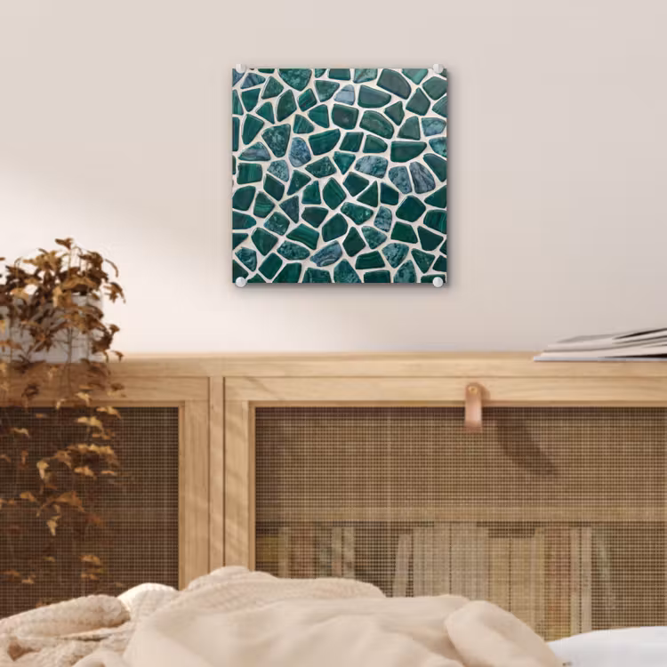 Textuur - Steen - Groen - Abstract - Patroon plexiglas 5mm klein -sfeer4