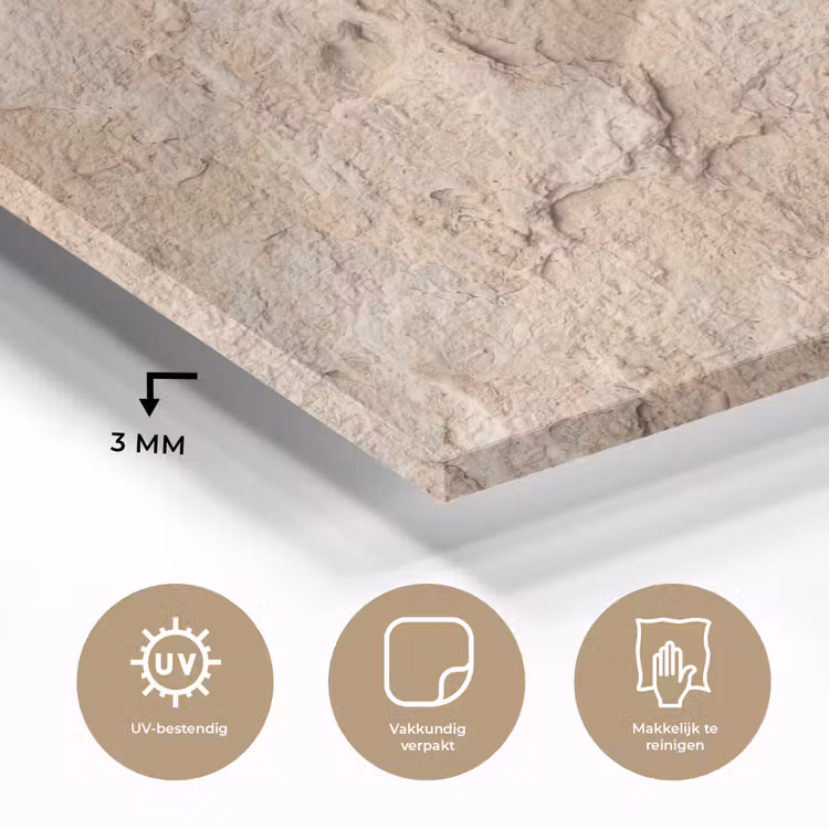 Textuur - Steen - Natuur - Beige plexiglas 5mm klein -sfeer2