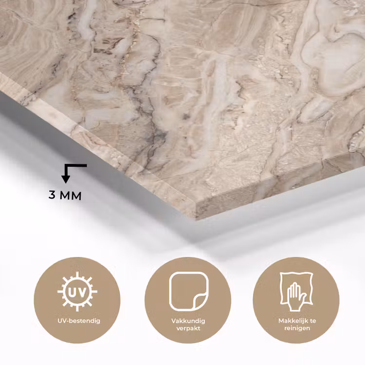 Textuur - Aders - Abstract - Modern - Beige plexiglas 5mm klein -sfeer2