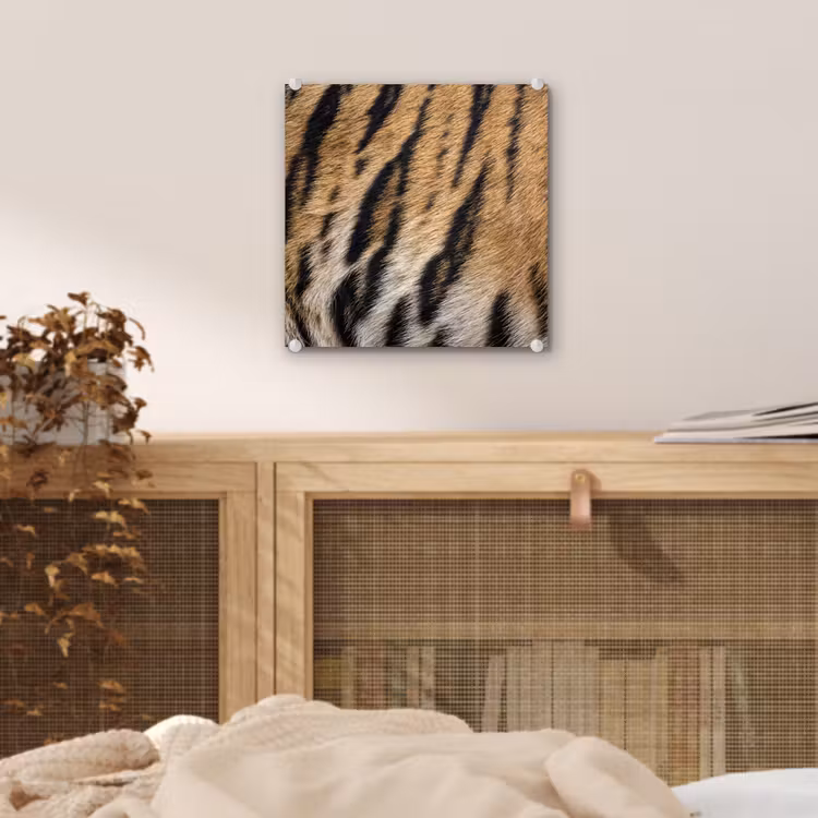 Tijgervacht - Klassiek - Zwart plexiglas 5mm klein -sfeer4