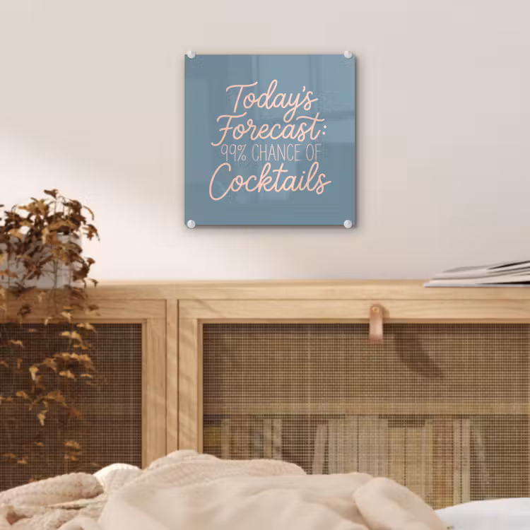 Today's Forecast - Cocktails - Blauw plexiglas 5mm klein -sfeer4