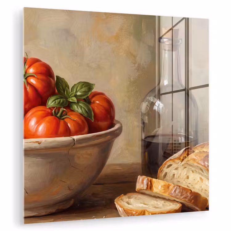 Glass Print - Tomatoes - Bowl - Food - Tomaten - Kom - Eten plexiglas 5mm klein