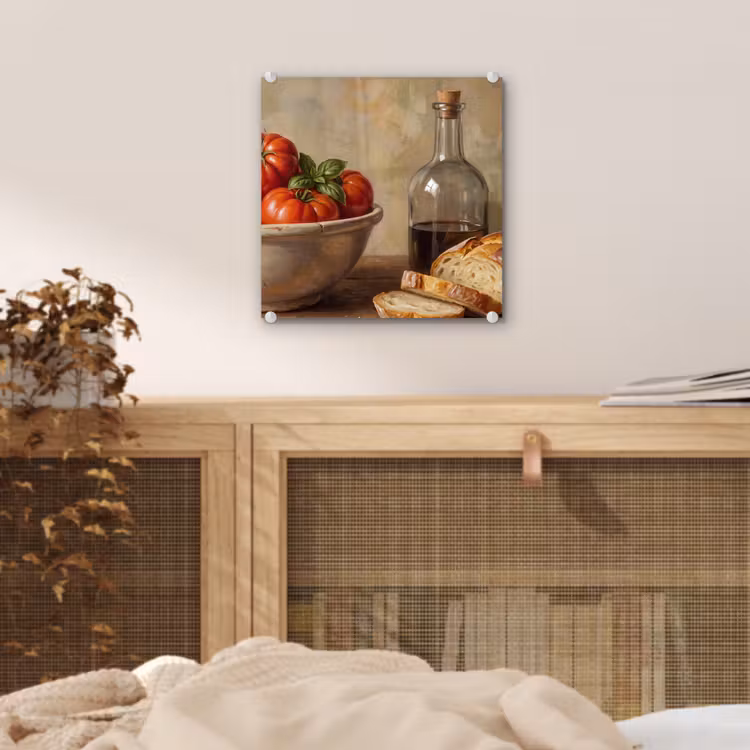 Glass Print - Tomatoes - Bowl - Food - Tomaten - Kom - Eten plexiglas 5mm klein