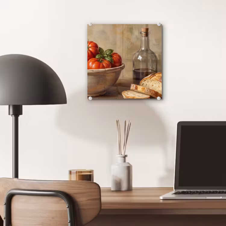 Glass Print - Tomatoes - Bowl - Food - Tomaten - Kom - Eten plexiglas 5mm klein