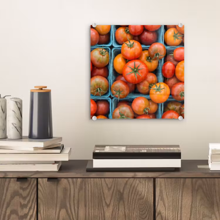 Glass Print - Tomatoes - Food - Colorful - Tomaten - Eten - Kleurrijk plexiglas 5mm klein