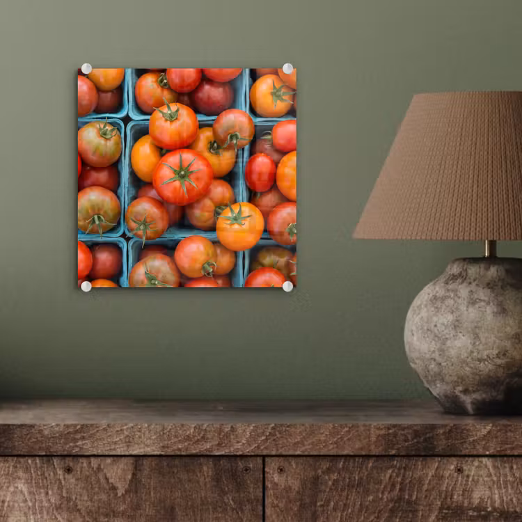 Glass Print - Tomatoes - Food - Colorful - Tomaten - Eten - Kleurrijk plexiglas 5mm klein