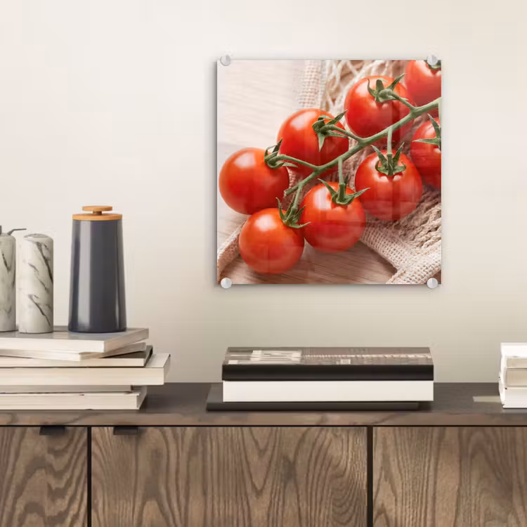 Glass Print - Tomatoes - Fresh - Food - Tomaten - Vers - Eten plexiglas 5mm klein