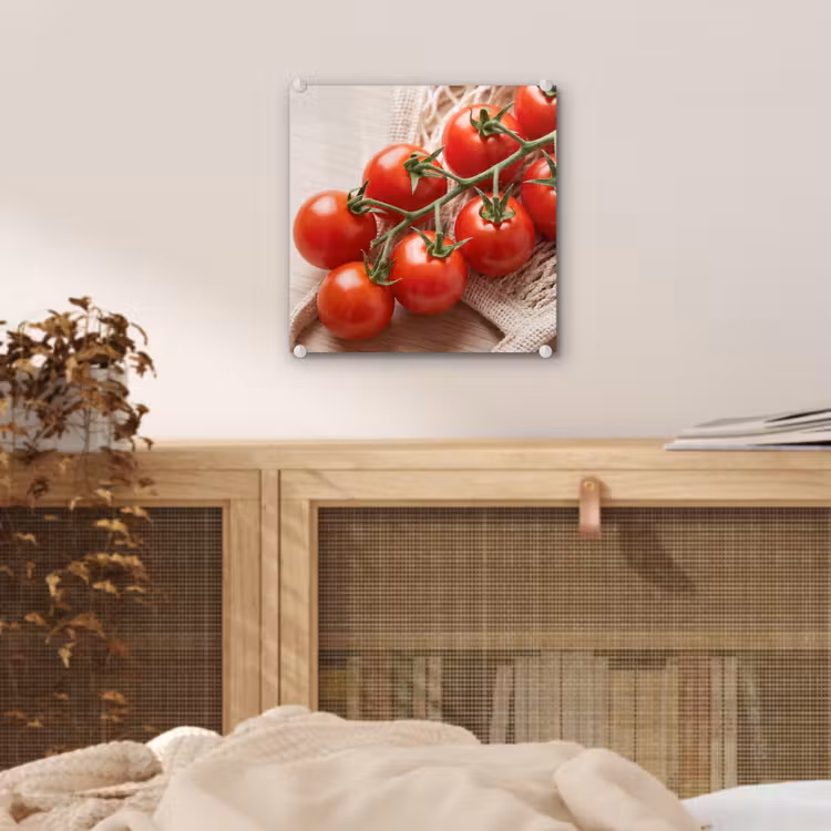 Glass Print - Tomatoes - Fresh - Food - Tomaten - Vers - Eten plexiglas 5mm klein