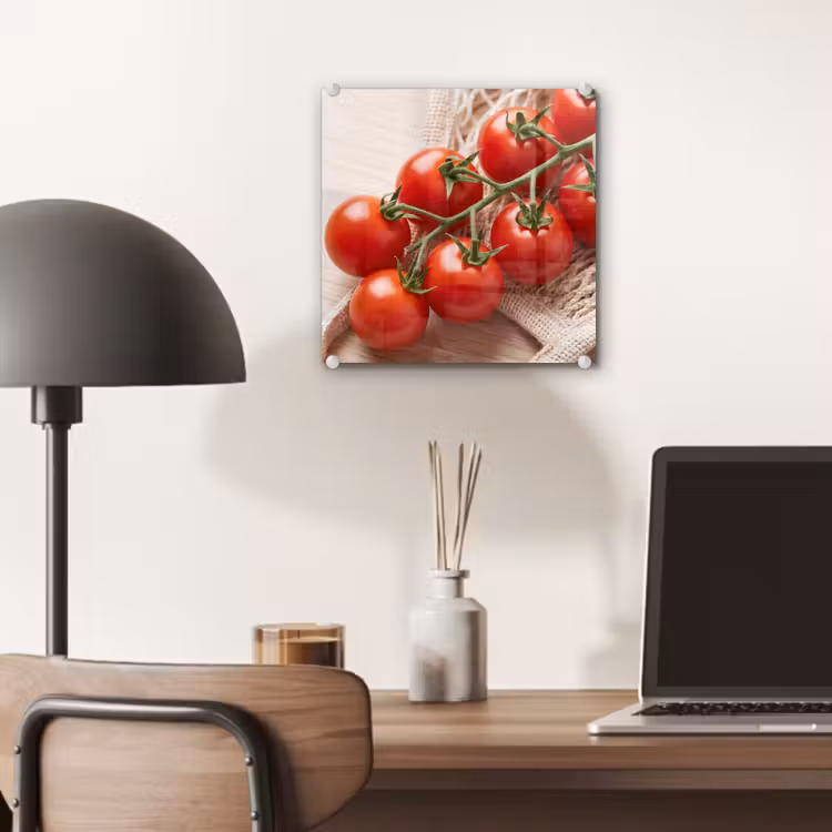 Glass Print - Tomatoes - Fresh - Food - Tomaten - Vers - Eten plexiglas 5mm klein