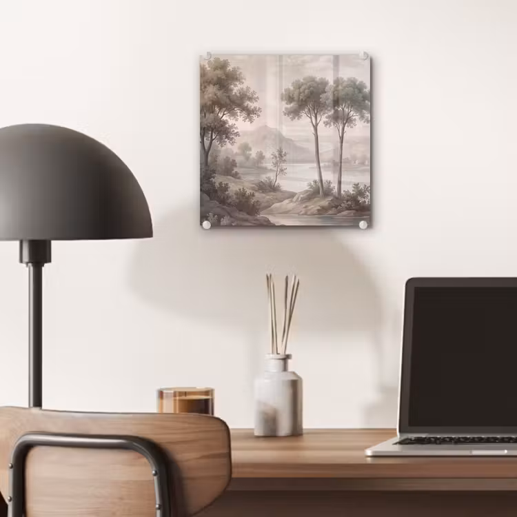 Bomen - Meer - Bergen - Illustratie plexiglas 5mm klein -sfeer6