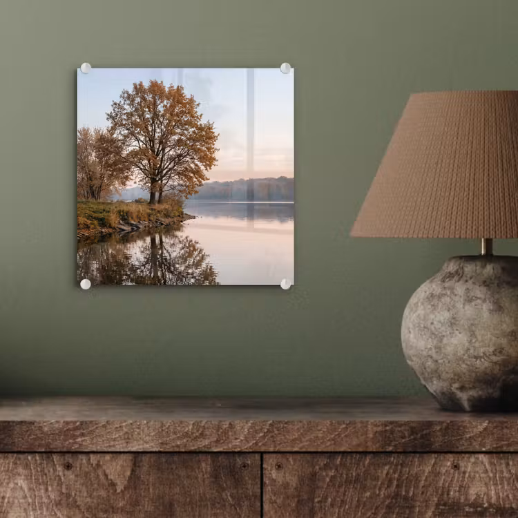 Bomen - Reflectie - Water - Zonsopgang - Serene plexiglas 5mm klein -sfeer3