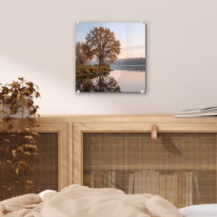 Bomen - Reflectie - Water - Zonsopgang - Serene plexiglas 5mm klein -sfeer4