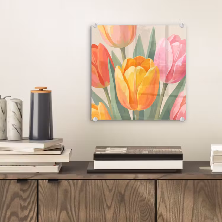 Tulpen - Abstract - Kleurrijk plexiglas 5mm klein -sfeer1
