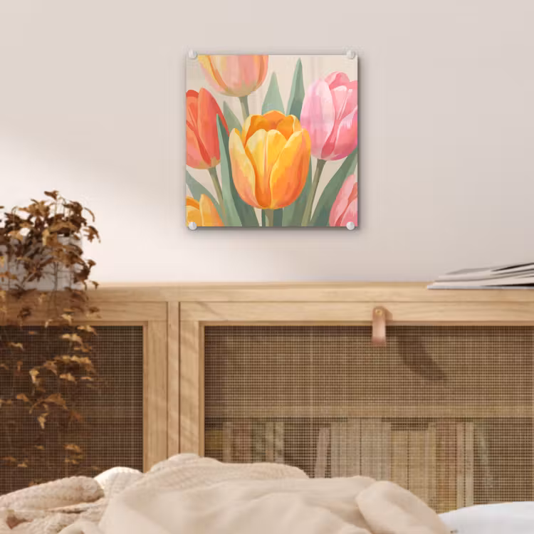 Tulpen - Abstract - Kleurrijk plexiglas 5mm klein -sfeer4