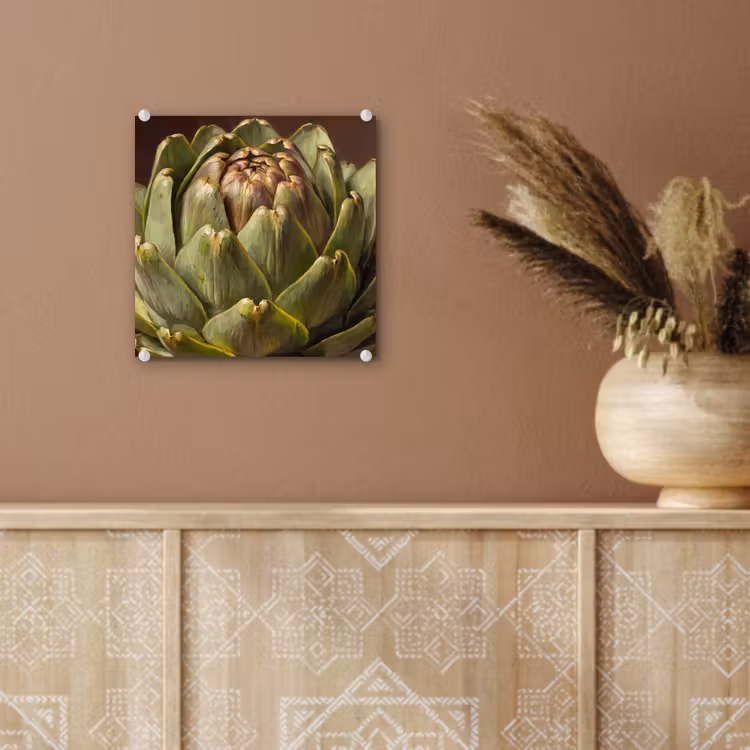 Glass Print - Vegetable - Artichoke - Green - Groente - Artisjok - Groen plexiglas 5mm klein
