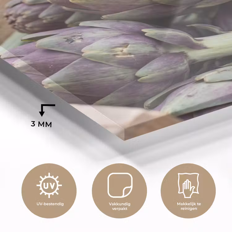 Glass Print - Vegetables - Market - Fresh - Groenten - Markt - Vers plexiglas 5mm klein