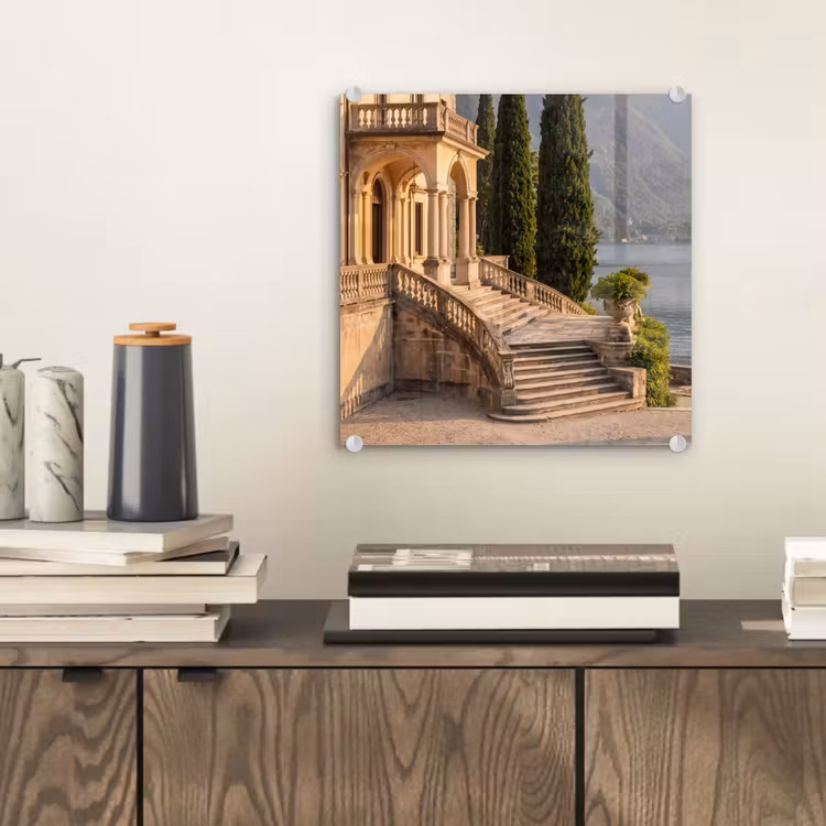 Glass Print - Villa - Water - Stairs - Villa - water -trappen plexiglas 5mm klein