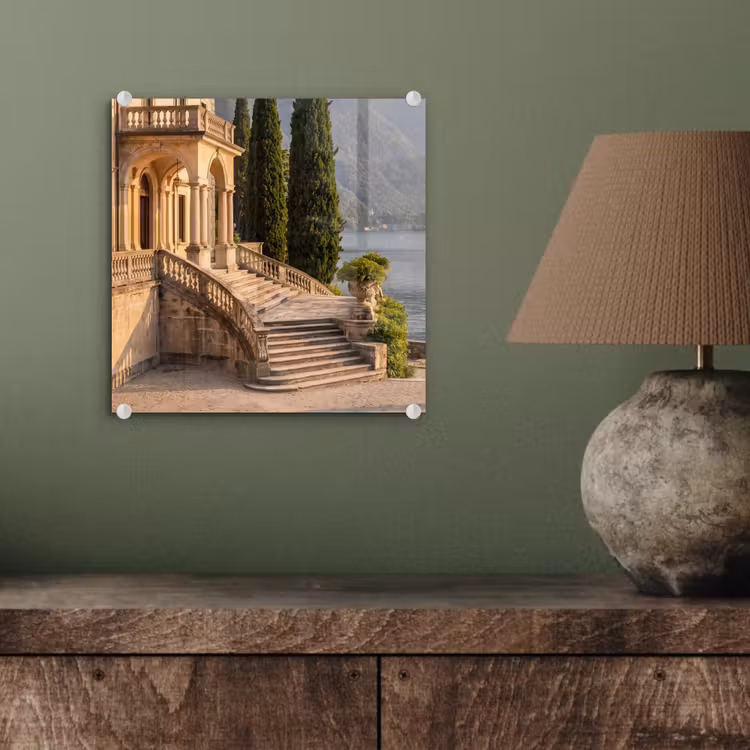 Glass Print - Villa - Water - Stairs - Villa - water -trappen plexiglas 5mm klein