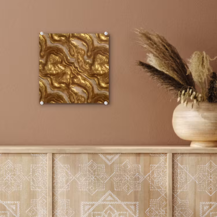 Golven - Organisch - Goud - Crème plexiglas 5mm klein 11 -sfeer5