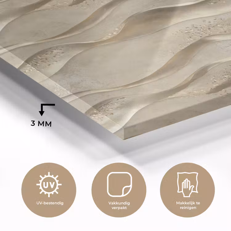 Golven - Patroon - Goud plexiglas 5mm klein 11 -sfeer2