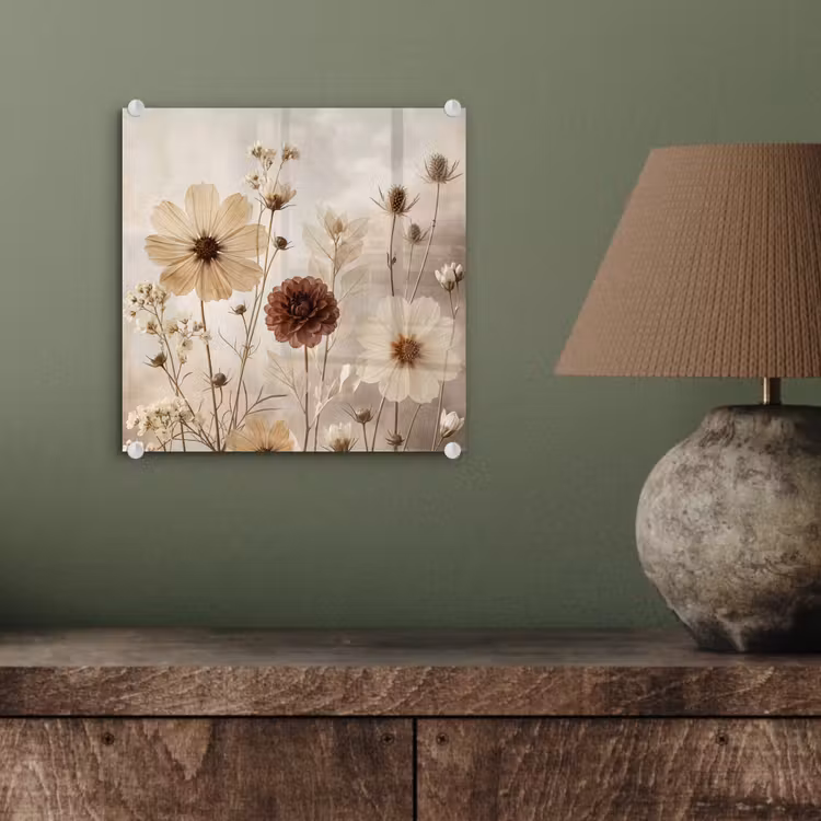 Wilde bloemen - Botanisch - Vintage - Natuur - Rustiek plexiglas 5mm klein -sfeer3
