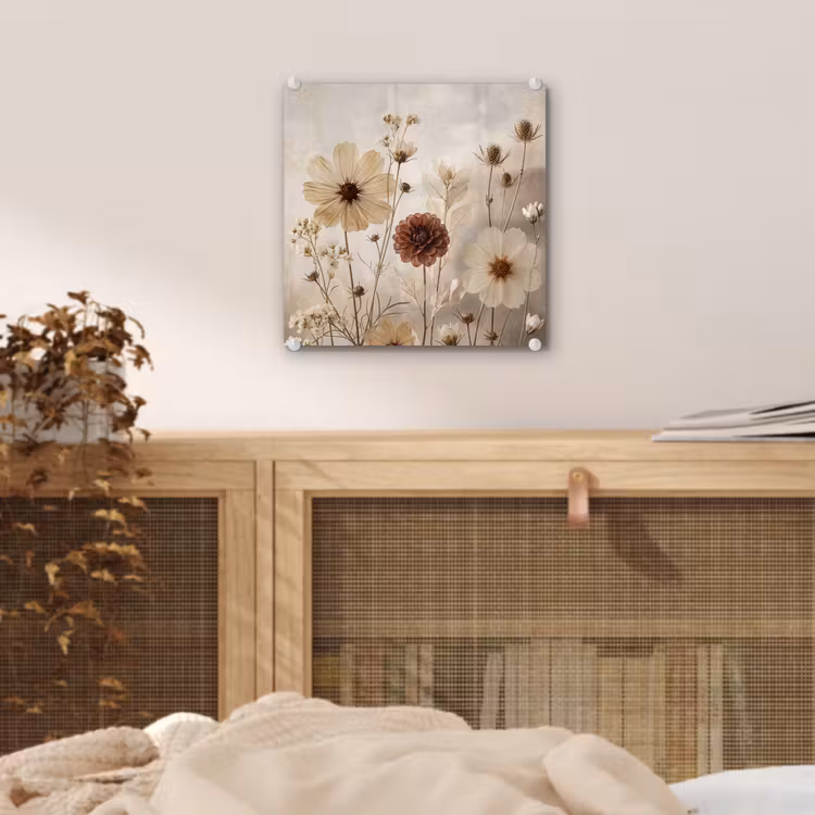 Wilde bloemen - Botanisch - Vintage - Natuur - Rustiek plexiglas 5mm klein -sfeer4