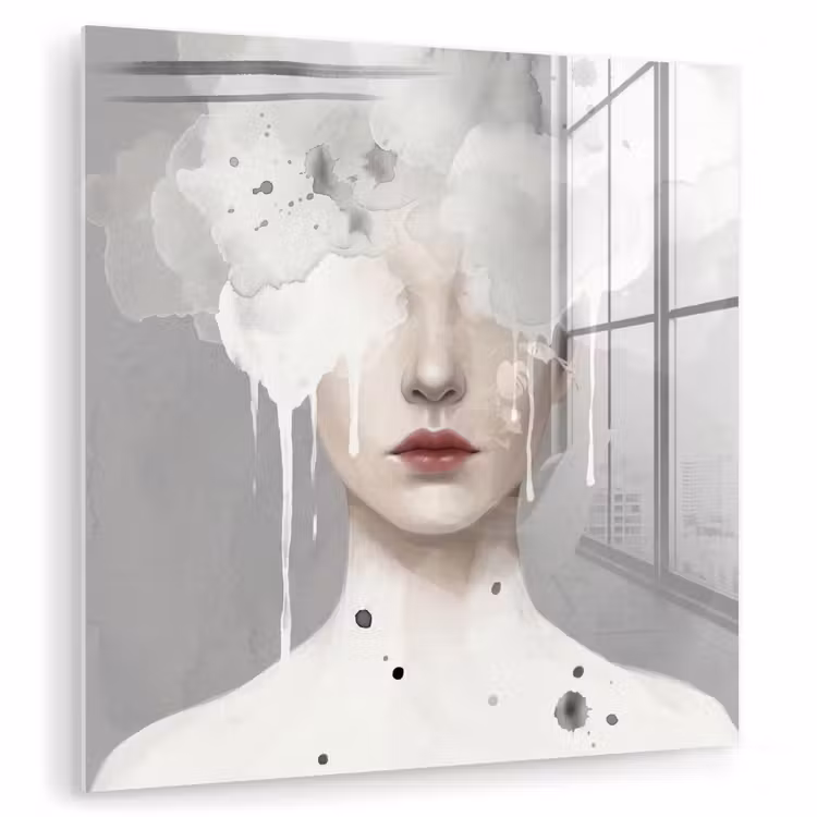 Vrouw - Wolk - Grijs plexiglas 5mm klein -zzzproduct_nieuw