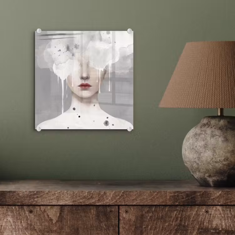 Vrouw - Wolk - Grijs plexiglas 5mm klein -sfeer3