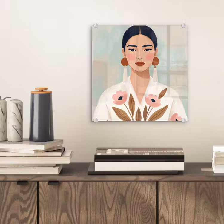 Vrouw - Kimono - Pastel plexiglas 5mm klein -sfeer1