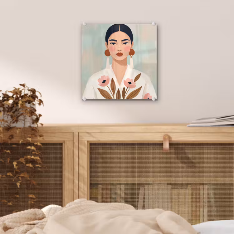 Vrouw - Kimono - Pastel plexiglas 5mm klein -sfeer4