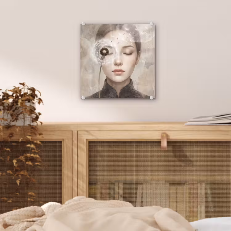 Vrouw - Sereen - Grijs plexiglas 5mm klein -sfeer4