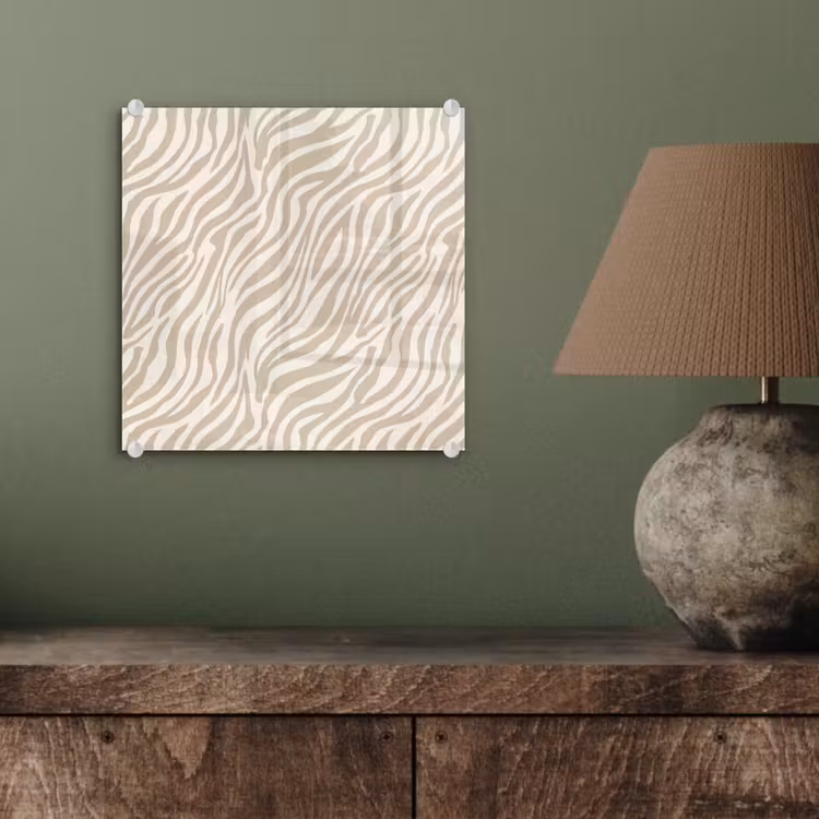 Zebra - Patroon - Beige plexiglas 5mm klein 11 -sfeer3