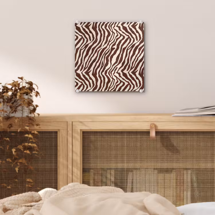 Zebra - Patroon - Zwart - Wit plexiglas 5mm klein 11 -sfeer4