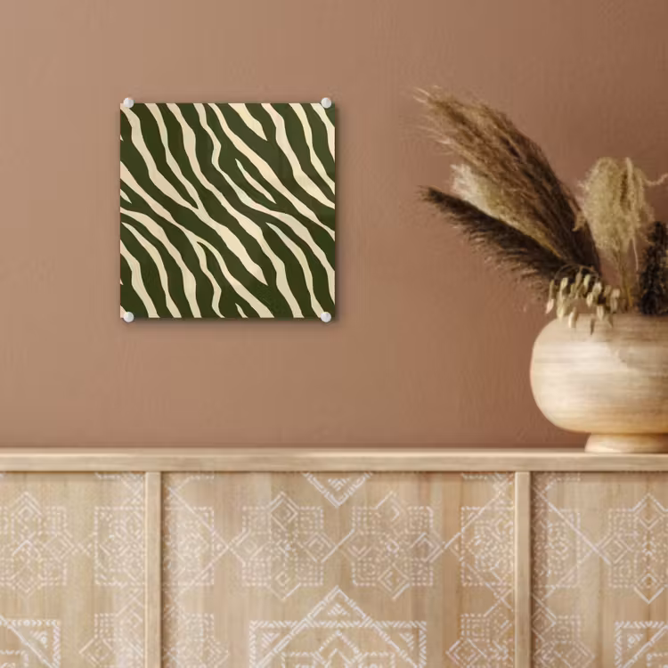 Zebra - Patroon - Groen plexiglas 5mm klein 11 -sfeer5