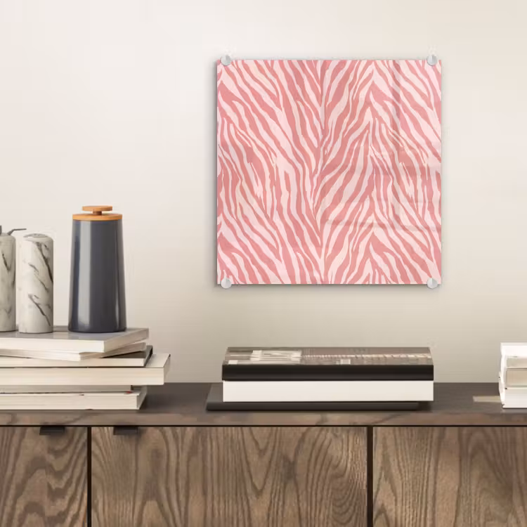 Zebra - Print - Roze plexiglas 5mm klein 11 -sfeer1