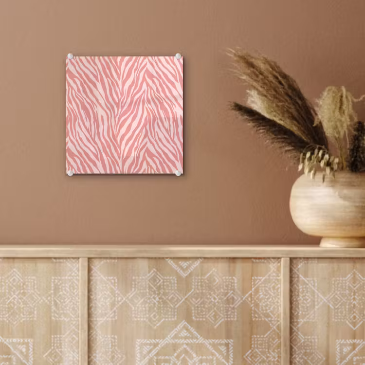 Zebra - Print - Roze plexiglas 5mm klein 11 -sfeer5