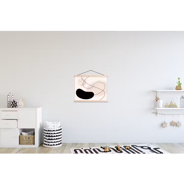Hanging Poster - Abstract - Forms - Art - Abstract - Vormen - Kunst textielposter latten blank klein