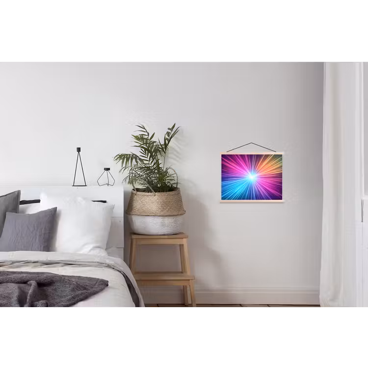 Abstract - Light - Burst - Modern - Colorful textielposter latten blank klein -woonkamer