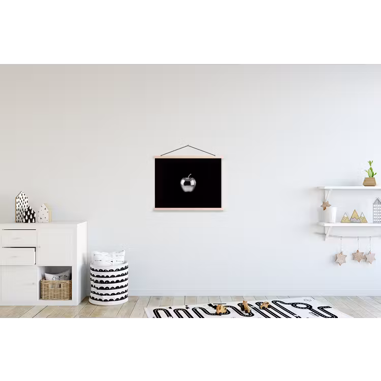 Appel - Metallic - Symmetrisch textielposter latten blank klein -kinderkamer