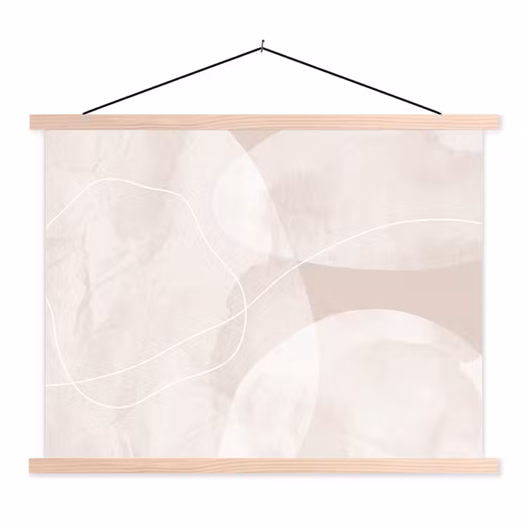 Hanging Poster - Art - Lines - Modern - Kunst - Lijnen - Modern textielposter latten blank klein