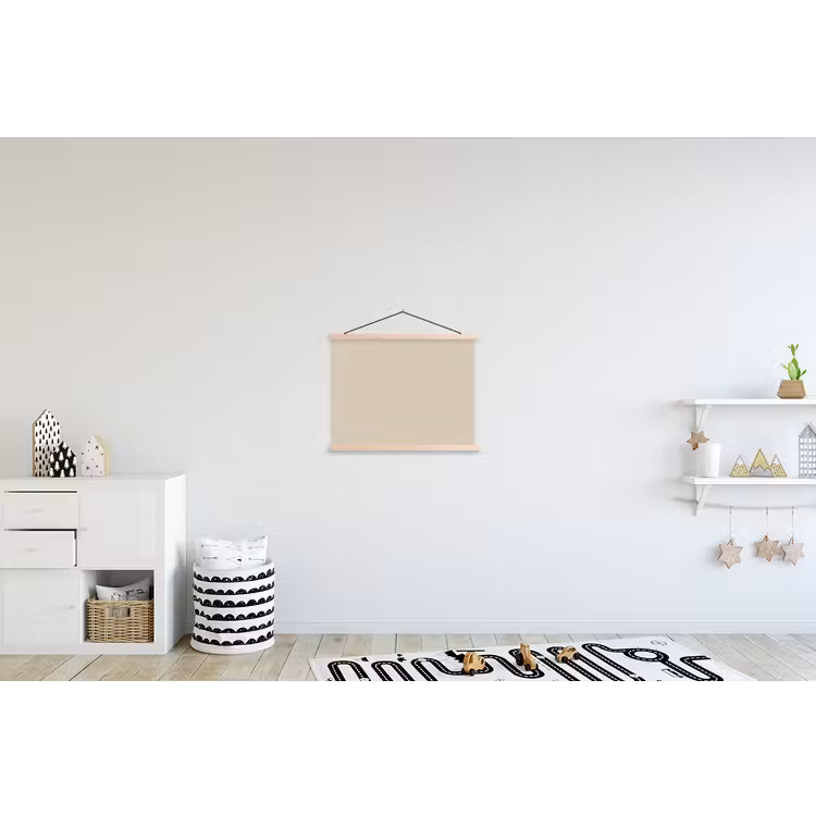 Baked - Biscuit - Nude textielposter latten blank klein 122 -kinderkamer