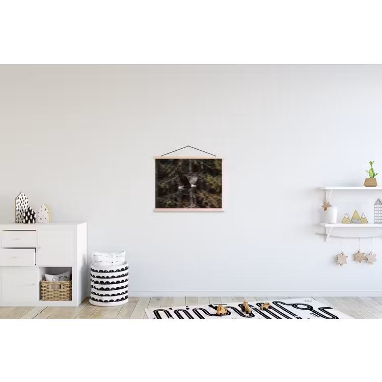 Zeearend - Vliegen - Bos - Natuur textielposter latten blank klein -kinderkamer