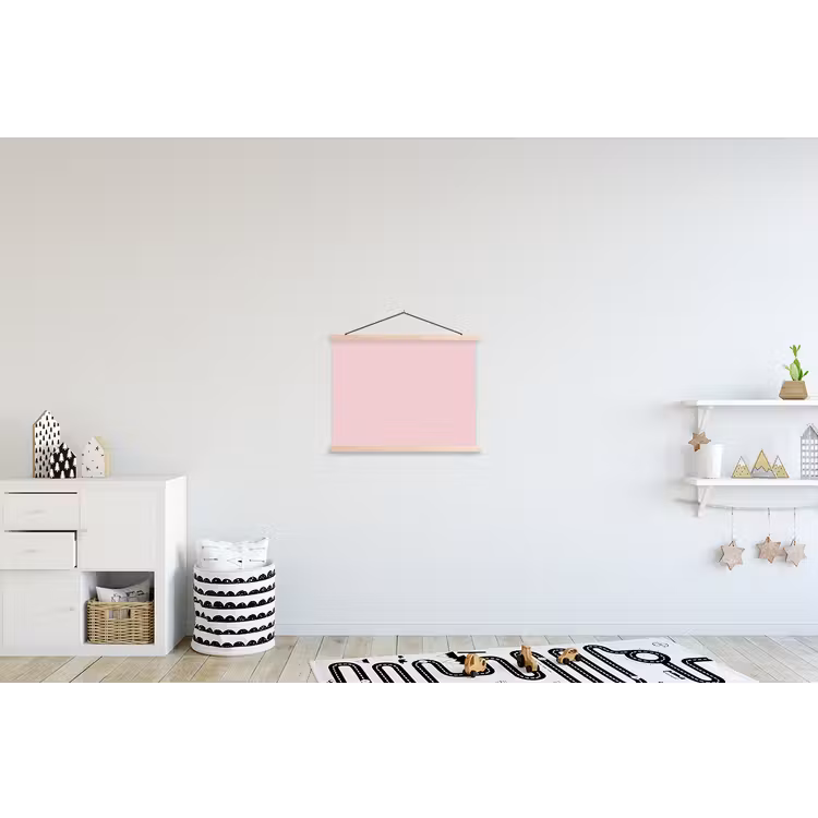 Blush - Pink - Roze textielposter latten blank klein 122 -kinderkamer