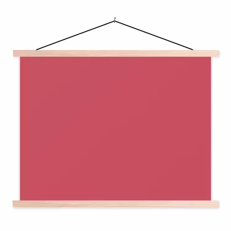 Bold - Berry - Rood textielposter latten blank klein 122 -3d