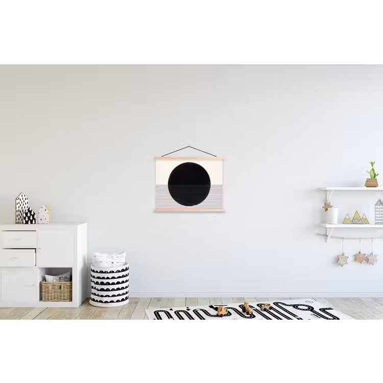 Hanging Poster - Circle - Lines - Abstract - Cirkel - Lijnen - Abstract textielposter latten blank klein