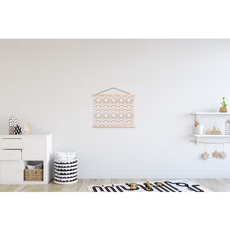 Klassiek - Motief - Terracotta textielposter latten blank klein 122 -kinderkamer