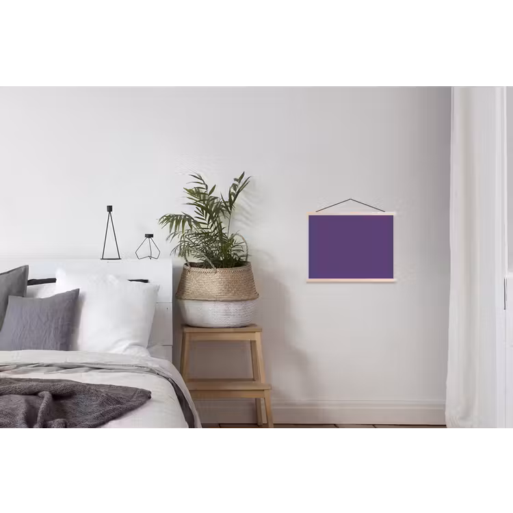 Deep - Plum - Paars textielposter latten blank klein 122 -woonkamer
